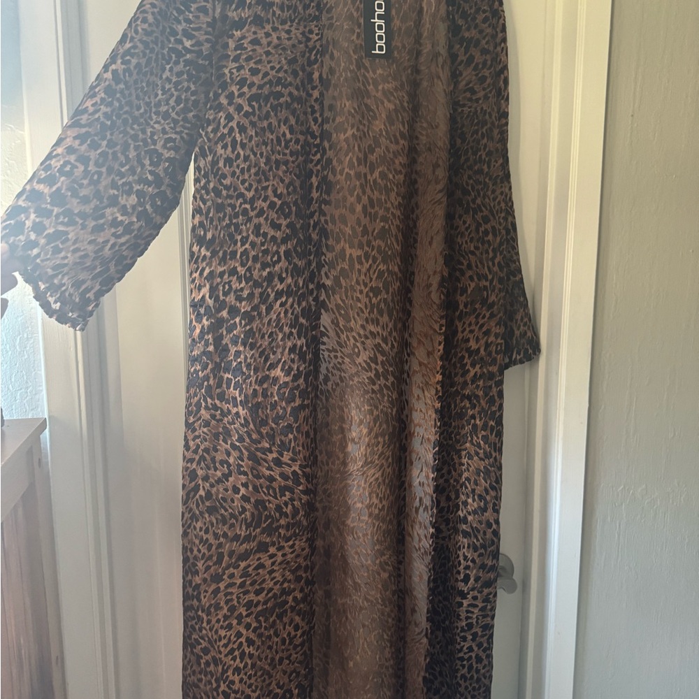 Boohoo Leopard Print Maxi Dress